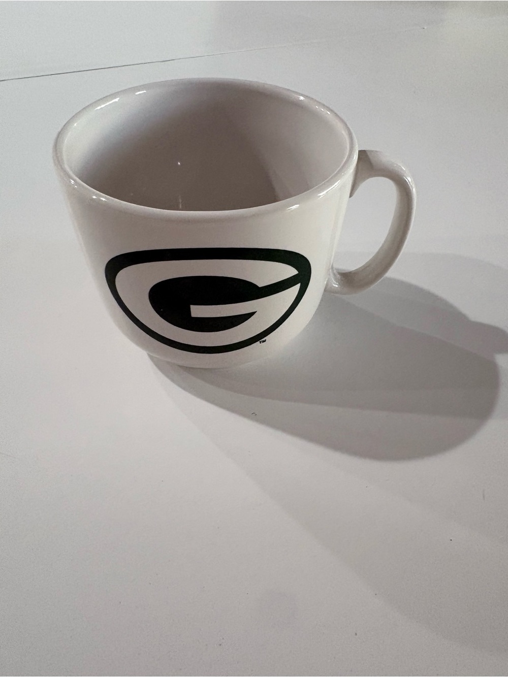 Greenbay Packers White Ceramic Coffee Mug with Green Logo - Home Dining